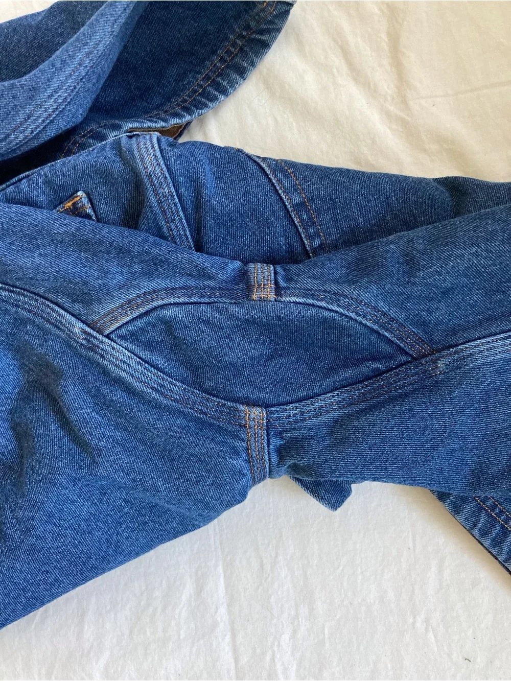 Duluth TradingCo. Men’s Ballroom PremiumDenim Jeans 36X32 Blue/Tan Flannel Lined